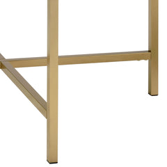 Oak and Gold Coffee Table with Tray Top