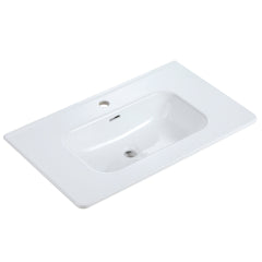BB04-30-301, Integrated white ceramic basin, drain not included
