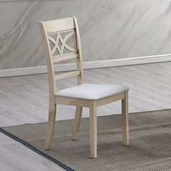 Antique Gray Finish Beautiful Dining Set 7pc Table and 6 Side Chairs Set Wooden Furniture, Contemporary Formal