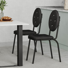 4-piece bar stools, faux leather dining chairs with waterproof surface and metal legs, easy to assemble, suitable for kitchen, dining room and living room