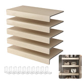5 Pcs Wire Shelf Covers Foamed PVC Wire Rack Covers for Removable Closet (Not Wood) Pantry Shelves for Cabinet Bathroom Kitchen Shelving Decoration