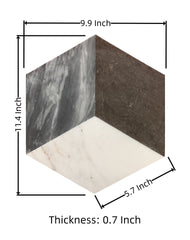 Hexagon Waterjet marble,White Gray Black 3 color, natural marble, for floor and wall, polished marble tile, natural stone, genuine marble, real marble, 1 box 12 pcs