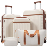Luggage Set 5 Piece, Hardside Carry on Suitcase , Expandable Luggage with Travel Bags Spinner Wheels TSA Lock