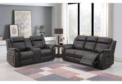 STEBAN GREY RECLINING SOFA