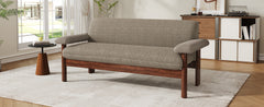Modern Loveseat Sofa 2 Seater Couch 72.8" Loveseat Couch with Armrest Pillows for Living Room or Small Space, Brown