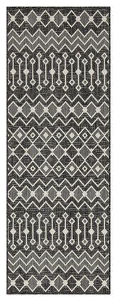 Sunshine GC_HAR2020 Anthracite 2 ft. 7 in. x 7 ft. 3 in. Indoor/Outdoor Area Rug