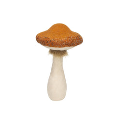 2pcs 8x8x14'' Orange Mushroom Holiday Ornament, for Harvest Festival Fall Festival & Thanksgiving Table Decorations