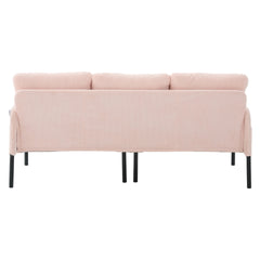 UNITED WE WIN Oversized Loveseat, Modern & Plush Double-seater Sofa, Corduroy Upholstered Couch, Cozy Bedroom Sofa with Metal Legs & Side Pockets, Ideal for Living Room, Bedroom, Dorm, Apartment
