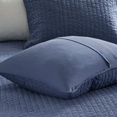 3 Piece Quilt Set Navy Full/Queen