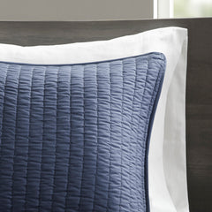 3 Piece Quilt Set Navy Full/Queen