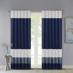 Polyoni Pintuck Curtain Panel(Only 1 Pc Panel)