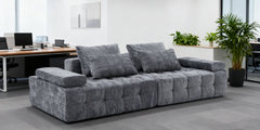 Sofa Couch for Living Room, Modern Loveseat Sofa with Extra Deep Seats, Comfy Armrests, Couches for Living Room Apartment Lounge, Easy Assembly, Grey