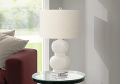 Lighting, 25"h, Cream Ceramic, Ivory / Cream Shade, Contemporary