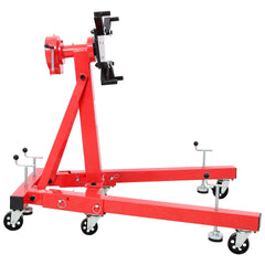 1500lbs Folding Engine Stand,Geared Rotating Head,360 Degree Adjustable Mounting Head,Red Color
