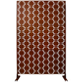Outdoor & Indoor Privacy Screen Metal Privacy Screen 76" H×48" W, Freestanding Decorative Privacy Screen for Deck Balcony Patio, Privacy Fence Panels for Outside Lawn Garden PS105 RUSTY