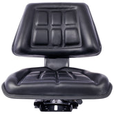 Tractor Seat w/ Backrest Black Slide Track Steel/PVC Compact Mower