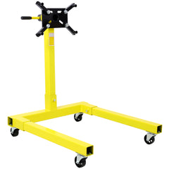 Engine Stand 1250 LBS Capacity360 Degree Adjustable Mounting Head Easy Assembly Disassembly 4 Ball-Bearing Swivel Caster Wheels Heavy-Duty Square Steel Frame