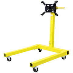 Engine Stand 1250 LBS Capacity360 Degree Adjustable Mounting Head Easy Assembly Disassembly 4 Ball-Bearing Swivel Caster Wheels Heavy-Duty Square Steel Frame