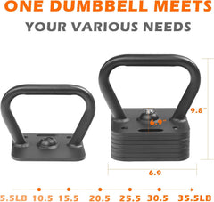 Adjustable Kettlebell Handle Square Exercise Fitness Kettlebell Grip Training & Weightlifting Equipment for Men Women Strength, Conditioning & Cross-Training