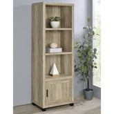Vivek Distressed Pine 3-shelf Engineered Wood Media Tower