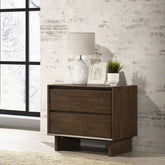 Hemlock Warm Brown 2-drawer Nightstand Bedside Table