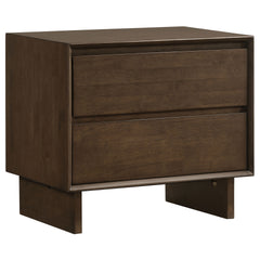 Hemlock Warm Brown 2-drawer Nightstand Bedside Table