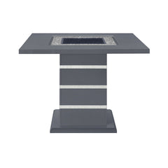 ARIYA DARK GREY BAR TABLE AND BAR STOOL SET