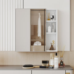 A white MDF material mirror cabinet, bathroom mirror, MDF material mirror cabinet,a separate wall mounted bathroom mirror for storage and space saving. W1151135030