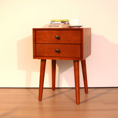 Nightstand with 2-Drawers, Small Side End Table with Storage, Seadrifte