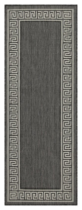 Sunshine GC_HAR2002 Anthracite 2 ft. 7 in. x 7 ft. 3 in. Indoor/Outdoor Area Rug