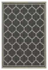 Sunshine GC_HAR2005 Anthracite 2 ft. 7 in. x 7 ft. 3 in. Indoor/Outdoor Area Rug