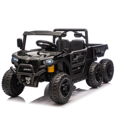 24V 440W Kids Ride On Six-wheel Electric Dump Truck W/ PC 2.4G, 4WD,Upgraded anti-collision bar,Six-wheel Suspension, Bluetooth &with Music and Storie,Speeds 1.86-3.41 MPH for Kids Aged 3-5