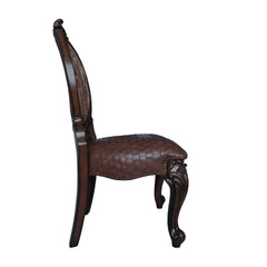 Brown and Cherry Oval Back Side Chairs (Set of 2)