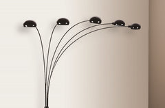 1pc Modern Design Classic Peacock Shade 82" Floor Lamp Black Living Room