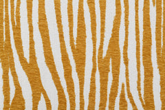 Contemporary Style 1pc Accent Chair Cylindrical Backrest High Density Foam Zebra Strip Fabric Yellow Finish Primary Living Room