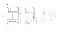Counter Stool in Graphite