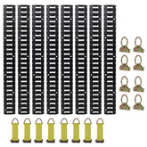 4ft E Track Tie-Down Rail Kit,Indoor E Track 4' (8 Pack) for Garages, Vans, Trailers, Motorcycle Tie Downs, ATV Mountings, 8 x Steel O-Ring Anchors and 8 x Rope Tie Offs,Heavy Loads UP To 2,000lbs