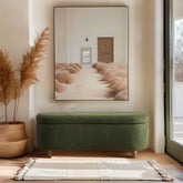 Boucle Flip Top Storage Bench Green See below