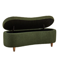 Boucle Flip Top Storage Bench Green See below