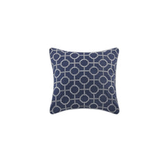 4 Piece Jacquard Quilt Set with Throw Pillow Navy King/Cal King