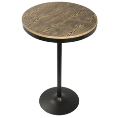Dakota Industrial Adjustable Bar / Dinette Table in Black by LumiSource
