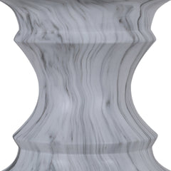 Cement Outdoor End Tables for Patio, GardenAccent Table Faux Terrazzo Accent Table, Modern Small Round Side Tablefor Outside, Tree Stump Garden Stool DrumTable indoor and Outdoor