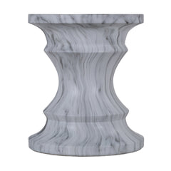 Cement Outdoor End Tables for Patio, GardenAccent Table Faux Terrazzo Accent Table, Modern Small Round Side Tablefor Outside, Tree Stump Garden Stool DrumTable indoor and Outdoor