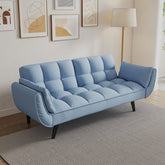 74 "blue sofa Soft two armrests throw pillow pillow comfortable fit apartment bedroom small space