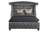 SOPHIA Crystal Tufted Full Bed Made With Wood In Color Gray(NJ INVENTORY)
