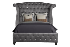 SOPHIA Crystal Tufted Full Bed Made With Wood In Color Gray(NJ INVENTORY)