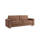 Modern Minimalist 3-Seater Corduroy Sofa, Brown, Suitable for Daily Home Use