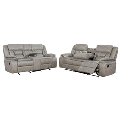 Brazelton Taupe 2-piece Pillow Top Arm Motion Living Room Set