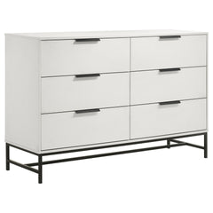 Taraval White 6-drawer Bedroom Dresser