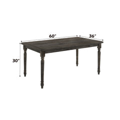 Claudia II Weathered Gray Finish Dining Table